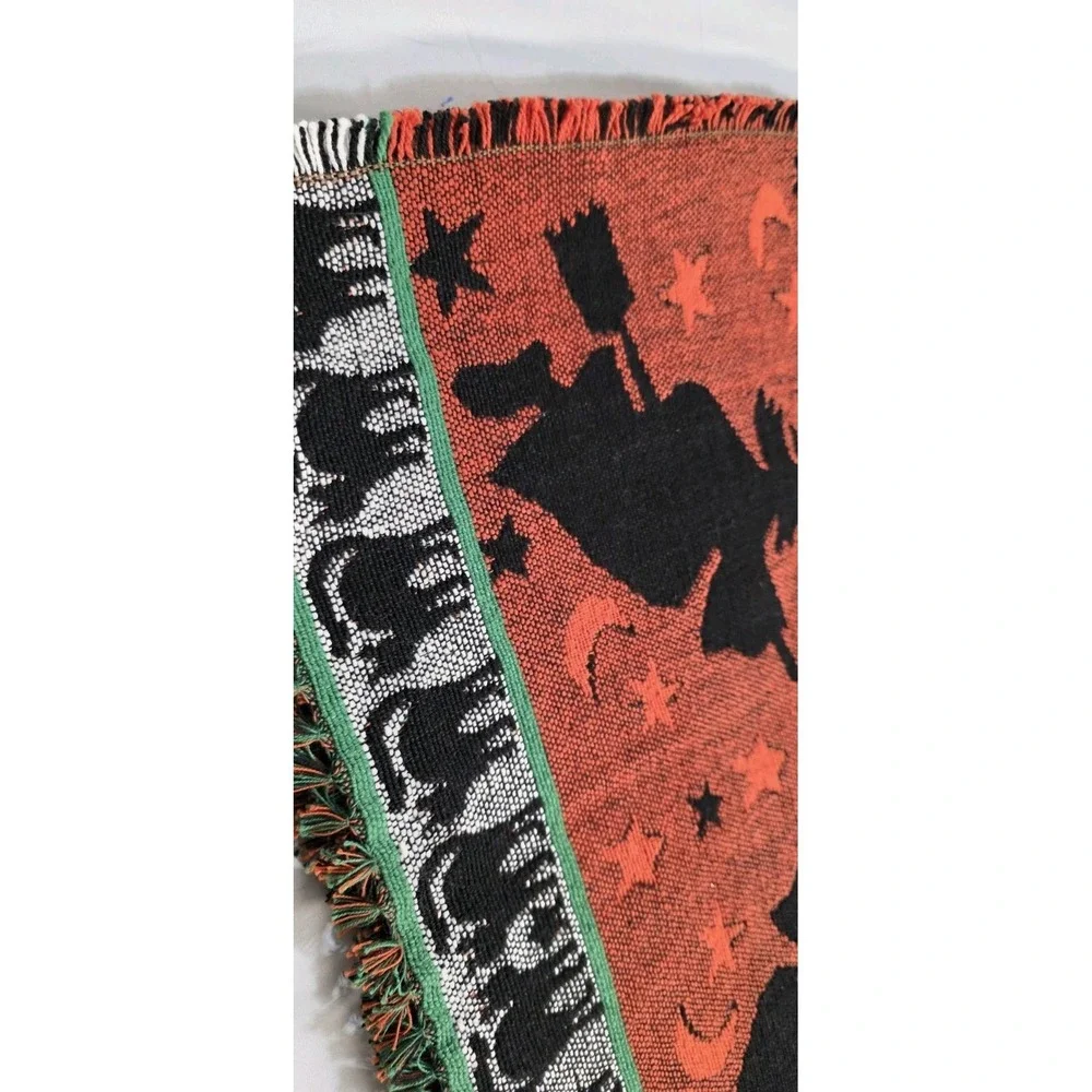 3pc W.C Deisgns Cotton Table‎ Runner Fall Autumn Halloween Raw Hem Decor Holiday